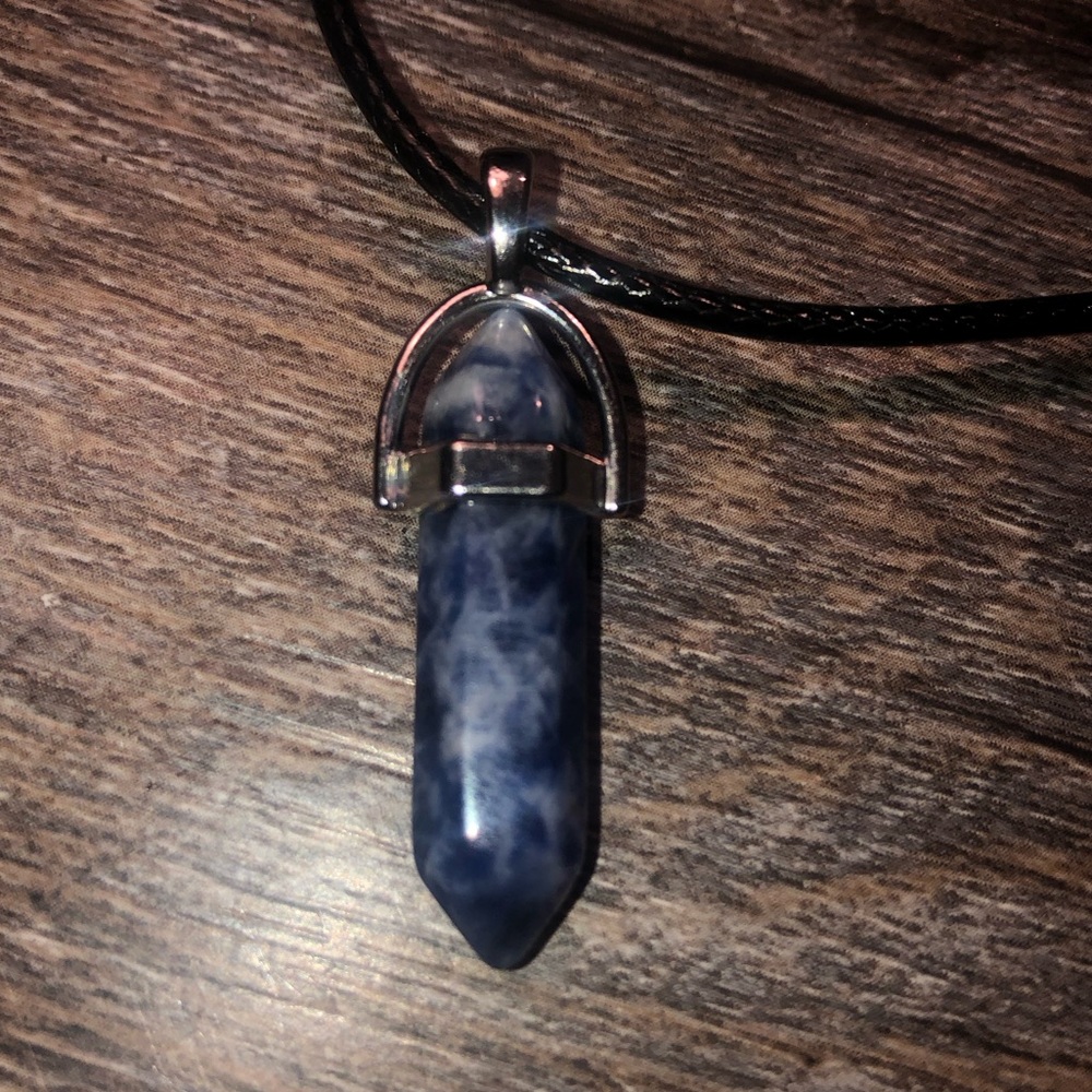 Sodalite Crystal hexagonal Pendant